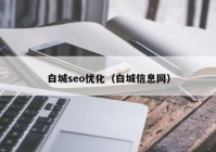 白城seo优化（白城信息网）