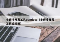 小程序开发工具appdata（小程序开发工具编辑器）